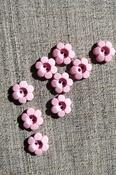 Shiny plastic daisy buttons (15mm) - Pink