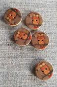 Wooden Owl buttons (25mm and 20mm) - 25mm image