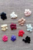 2-hole matte finish buttons - Black / 15mm