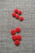2-hole matte finish buttons - Red / 11mm image