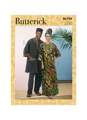 B6748 Misses'/Men's Tunic, Caftan, Pants, Hat and Head Wrap - XL-XXL-XXXL image
