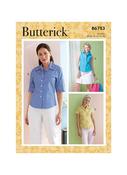 B6753 Misses'/Misses' Petite Button-Down Shirts - 16-18-20-22-24 image