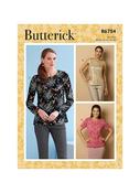 B6754 Misses' Keyhole-Closure Tops - 16-18-20-22-24 image