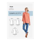 S9106 Misses' and Women's Button Front Shirt - 10-12-14-16-18 image
