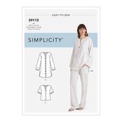 S9113 Misses' Tunic, Top &amp; Pull On Pants - 16-18-20-22-24 image