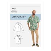 S9157 Men's Open Pointed Collar Shirts - 34-36-38-40-42