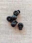 Round spring cord locks (15mm) - Black