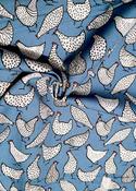 Rose &amp; Hubble 100% cotton poplin “Chick-Chick Chicken” (blue) image