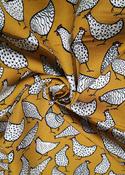 Rose &amp; Hubble 100% cotton poplin “Chick-Chick Chicken” (ochre) image