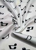Rose &amp; Hubble 100% cotton poplin "Musical Notes" (ivory) image