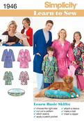 S1946 Learn to Sew Child's Teen's &amp; Adults' Robe image