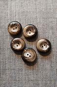Glossy thick-rimmed horn-effect buttons (25mm) image