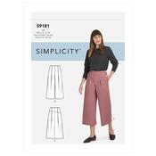 S9181 Misses' Cropped Pants &amp; Skirt- size H5 image