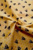 Rose &amp; Hubble 100% cotton poplin, "Bumble Bee" (honey) image