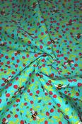 Rose &amp; Hubble 100% cotton poplin, "Busy Bees" (turquoise) image
