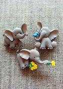 "Tiny Trunks" novelty elephant button set