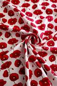 Rose &amp; Hubble 100% cotton poplin "Poppy Field" (ivory) image