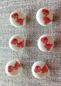 "Rory the Red Dinosaur" Buttons (15mm)