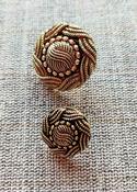 Metallic "Turks Head" buttons, 2 sizes (gold or silver) - Gold / 15mm image