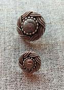 Metallic "Turks Head" buttons, 2 sizes (gold or silver) - Silver / 15mm image