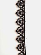 26mm Guipure trim (cream, white &amp; black) - Black image