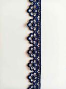 26mm Guipure trim (cream, white &amp; black) - Navy image