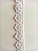 26mm Guipure trim (cream, white &amp; black) - White image
