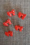 Children's bow buttons (15mm) - Red