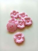 Chunky flower shape buttons (22mm) - Pale Pink image