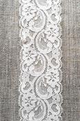 Elastic lace trim (55mm) - White image