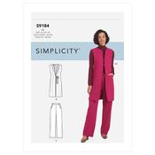 S9184 Misses' &amp; Women's Vest &amp; Pants - 20W-28W image