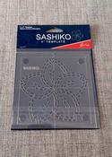 4" Sashiko embroidery template, 'Sakura' (Cherry Blossom)