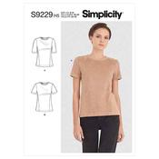 Simplicity Sewing Pattern S9229 Misses' Knit Tee Shirt - U5 (16-18-20-22-24)