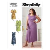 Simplicity Sewing Pattern S9259 Women's Knit Dresses &amp; Tunic - F5 (18W-20W-22W-24W-26W) image