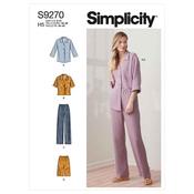 Simplicity Sewing Pattern S9270 Misses' Tops &amp; Pants In Two Lengths - H5 (6-8-10-12-14) image