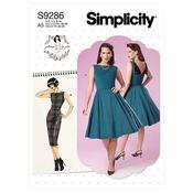 Simplicity Sewing Pattern S9286 Misses' Fold-back Facing Dresses - E5(14-16-18-20-22) image
