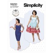 Simplicity Sewing Pattern S9291 Misses' Princess Seam Dresses With Straight or Gathered Skirt - A5(6-8-10-12-14) image