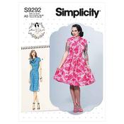 Simplicity Sewing Pattern S9292 Misses' Dresses With Mandarin Collar &amp; Skirt Options - E5(14-16-18-20-22) image