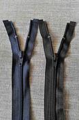 Open-ended medium-weight zips (black &amp; navy) - Black / 16" (40cm) image