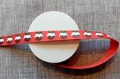Christmas Pudding ribbon (16mm x 5m roll) image