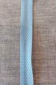 Polka dot patterned bias binding, 25mm - Blue