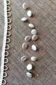 'Bridal white' satin-covered buttons, 11mm (pack of 10) image
