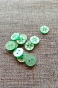Polyester star buttons (11mm, 14mm) - Mint / 14mm image