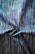 John Louden "Icicles" cotton print (navy/silver) image
