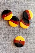 Tricolour, 'Humbug' buttons, 20mm (yellow, brown) image
