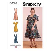 Simplicity Sewing Pattern S9325 Misses' and Women's Dress with Length and Sleeve Variations - AA (10-12-14-16-18) image