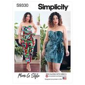 Simplicity Sewing Pattern S9330 Misses' Strapless Jumpsuit and Mini Dress - U5 (16-18-20-22-24) image