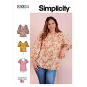 Simplicity Sewing Pattern S9334 Misses' and Women's Tops in Two Lengths - BB (20W-22W-24W-26W-28W) image