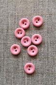 High shine 2-hole Italian rimmed buttons - Pink / 11mm image