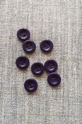 High shine 2-hole Italian rimmed buttons - Purple / 11mm image